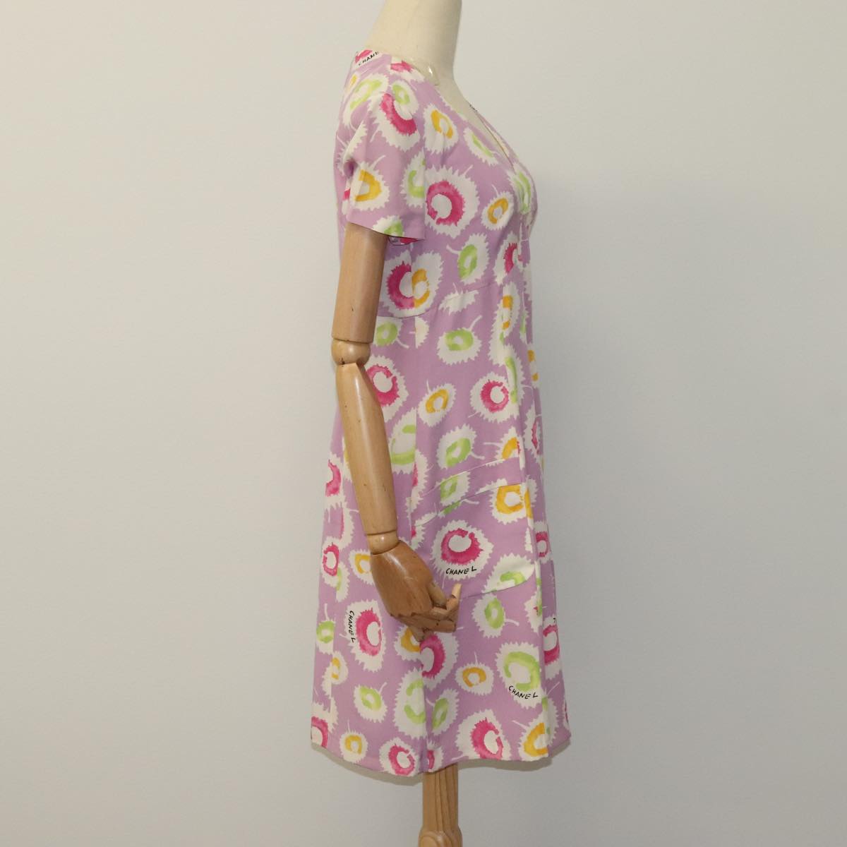 CHANEL One Piece Silk Multicolor CC FF1383