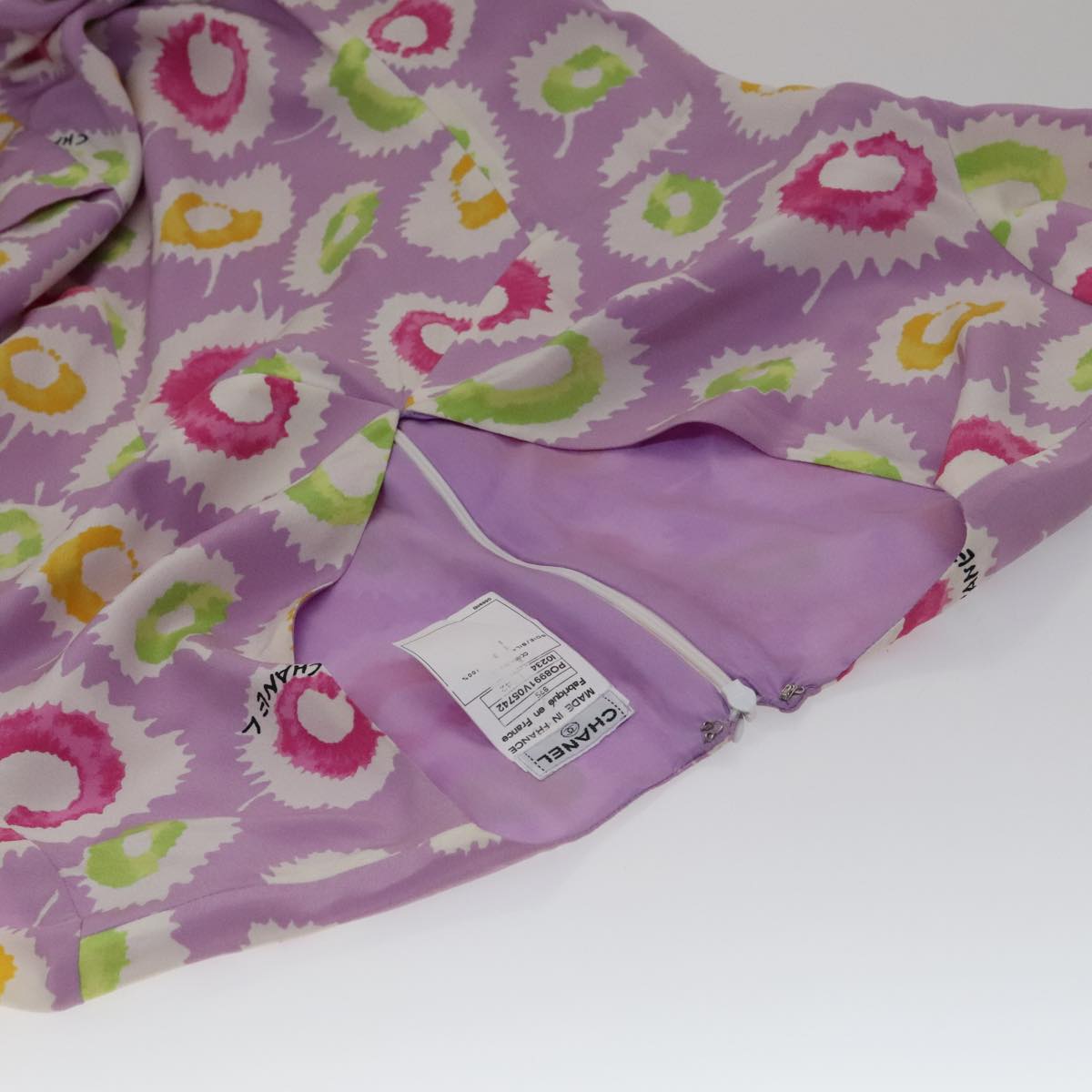 CHANEL One Piece Silk Multicolor CC FF1383