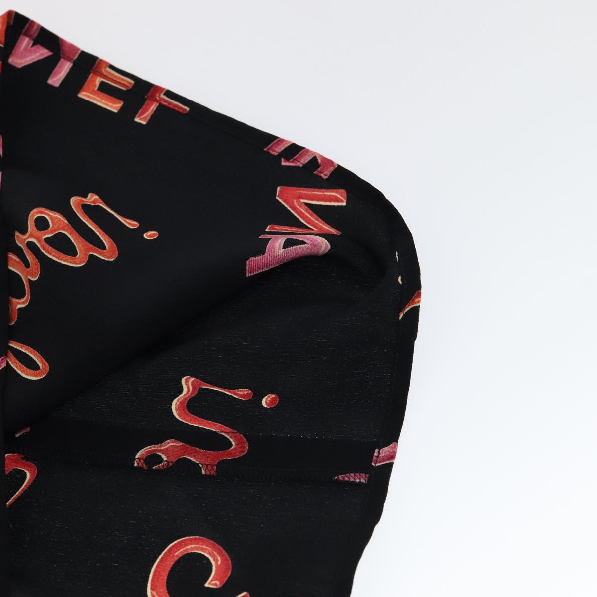 CHANEL Tank Top Silk Black CC FF1644