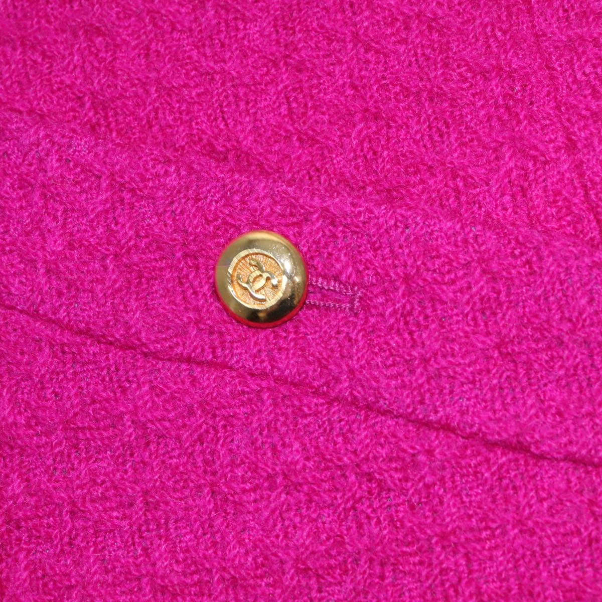 CHANEL Setup Skirt Jacket Wool Purple D-TK-9064 CC FF2565