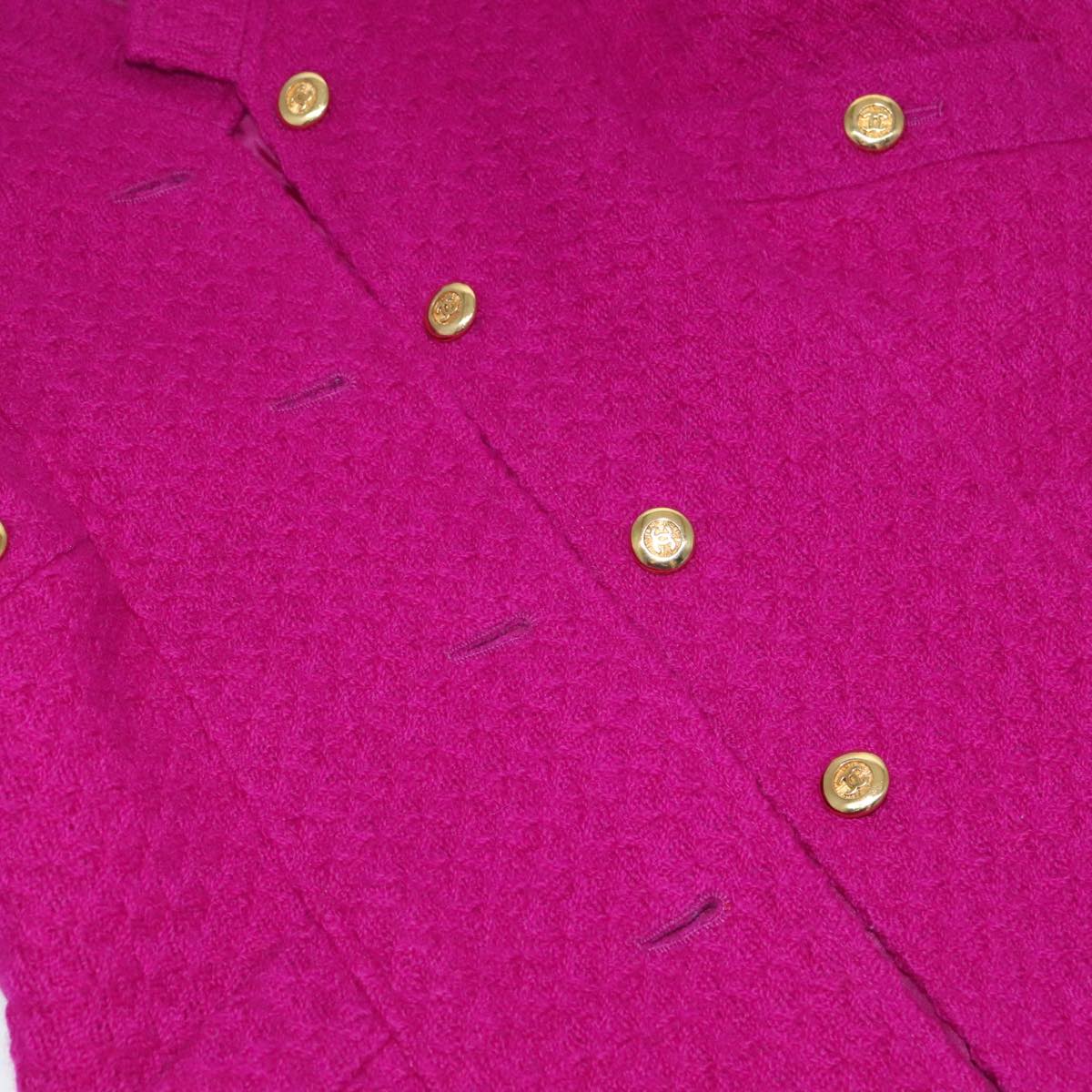 CHANEL Setup Skirt Jacket Wool Purple D-TK-9064 CC FF2565