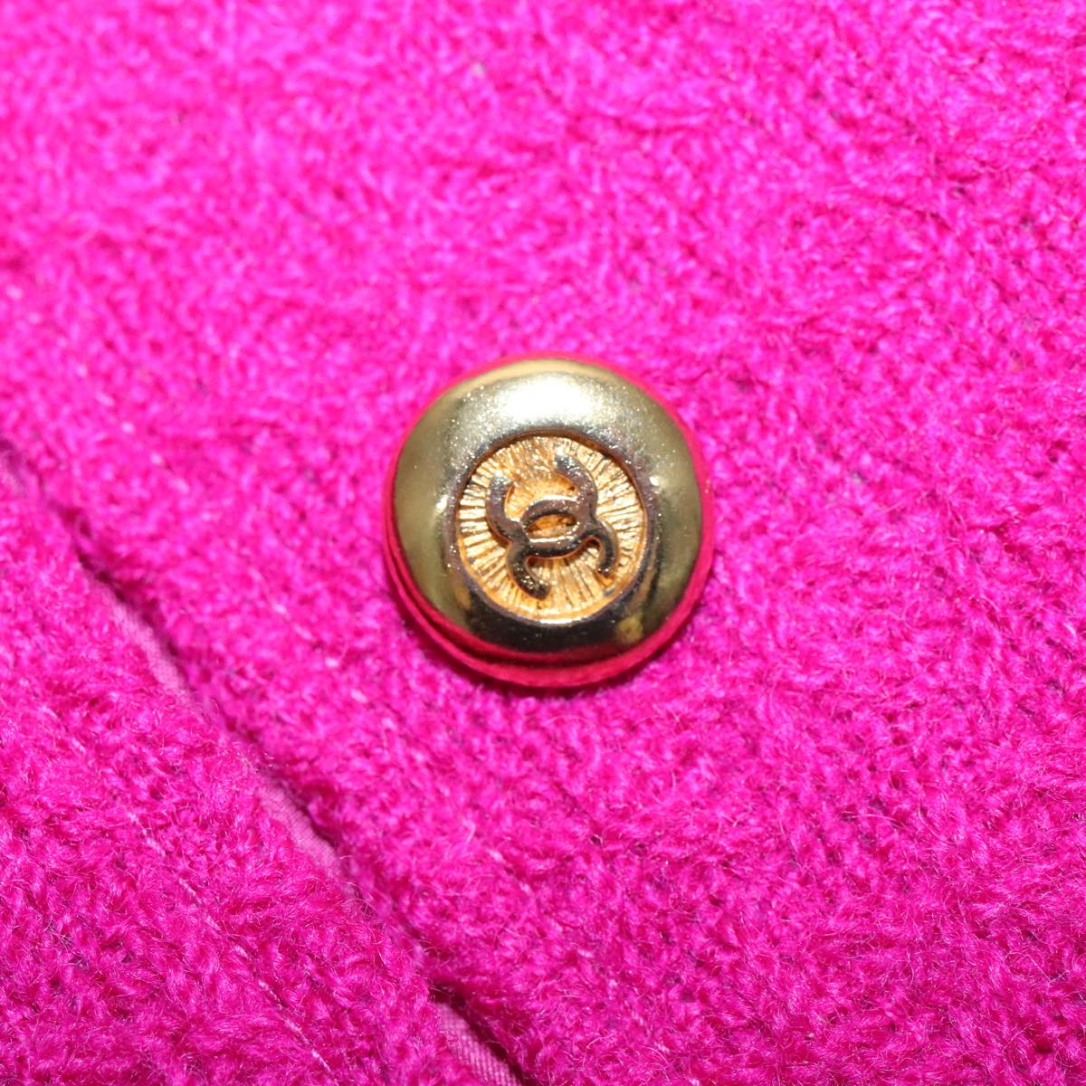 CHANEL Setup Skirt Jacket Wool Purple D-TK-9064 CC FF2565
