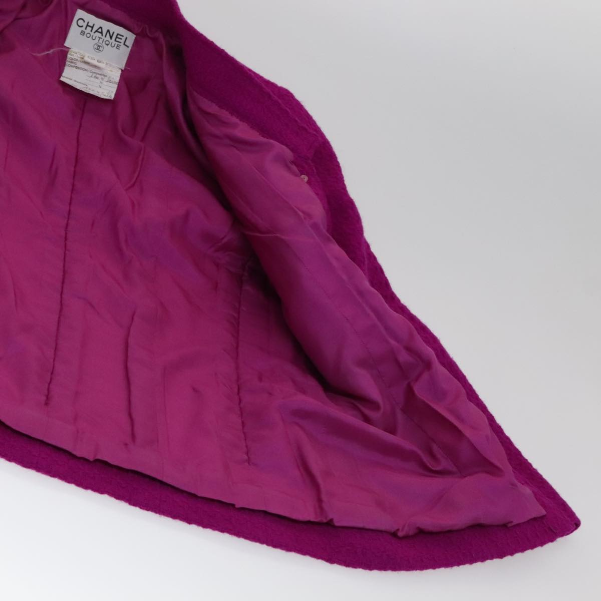 CHANEL Setup Skirt Jacket Wool Purple D-TK-9064 CC FF2565