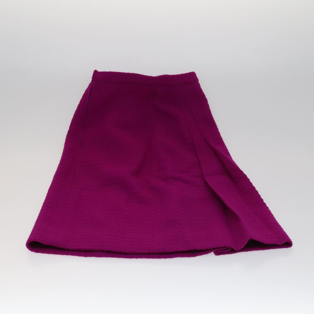 CHANEL Setup Skirt Jacket Wool Purple D-TK-9064 CC FF2565