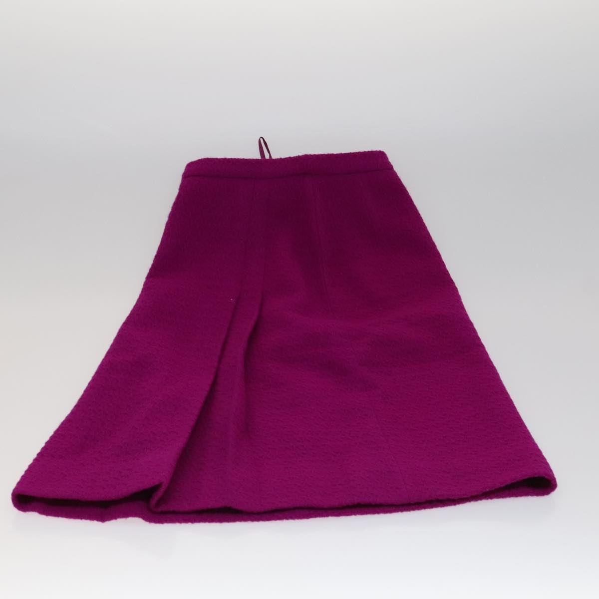 CHANEL Setup Skirt Jacket Wool Purple D-TK-9064 CC FF2565