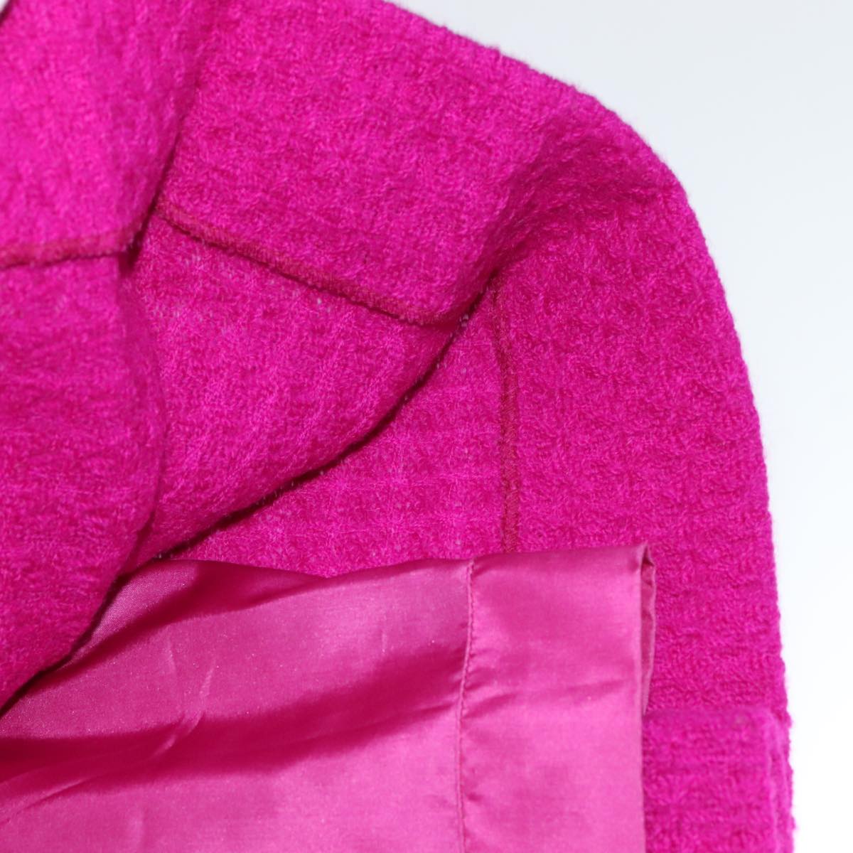 CHANEL Setup Skirt Jacket Wool Purple D-TK-9064 CC FF2565