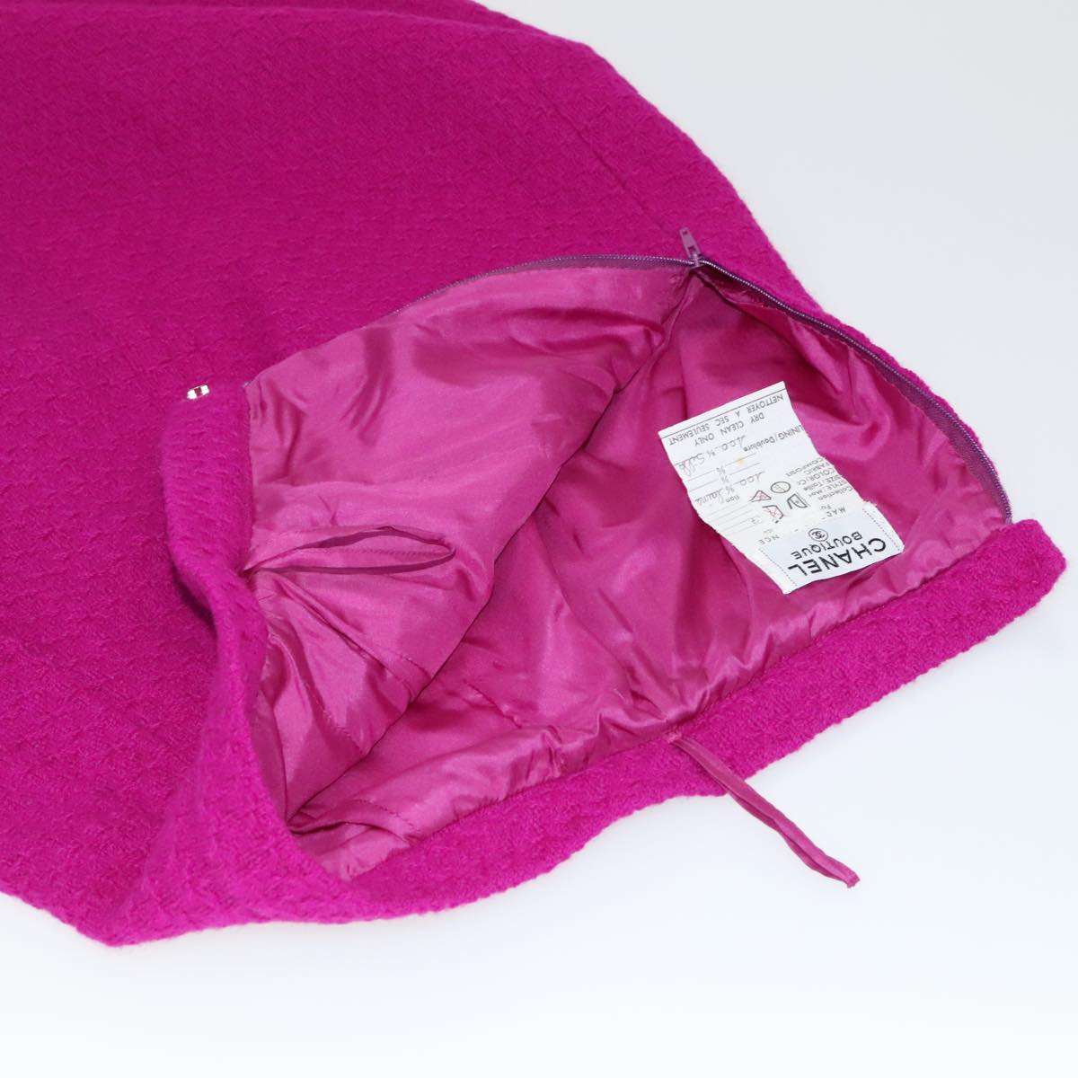 CHANEL Setup Skirt Jacket Wool Purple D-TK-9064 CC FF2565