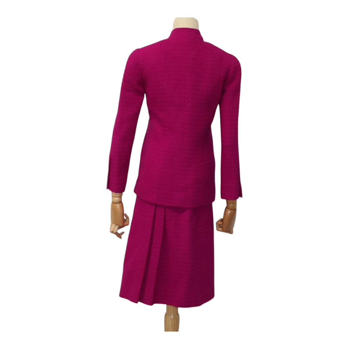 CHANEL Setup Skirt Jacket Wool Purple D-TK-9064 CC FF2565