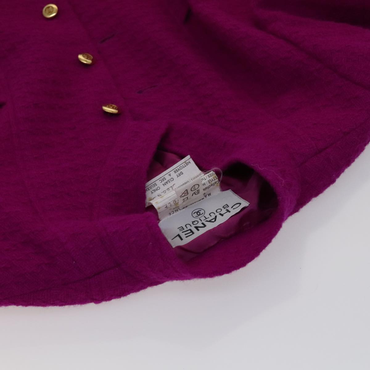 CHANEL Setup Skirt Jacket Wool Purple D-TK-9064 CC FF2565