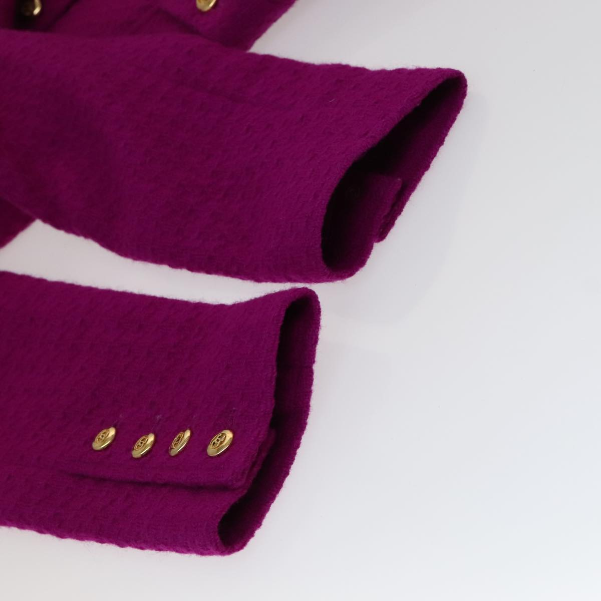 CHANEL Setup Skirt Jacket Wool Purple D-TK-9064 CC FF2565