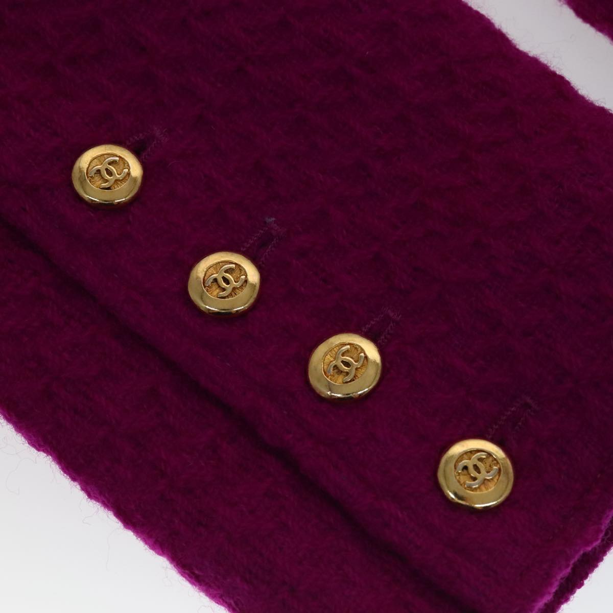 CHANEL Setup Skirt Jacket Wool Purple D-TK-9064 CC FF2565