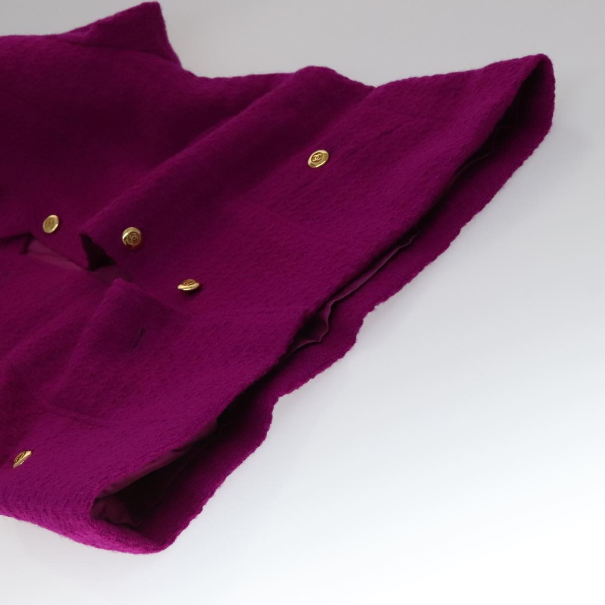CHANEL Setup Skirt Jacket Wool Purple D-TK-9064 CC FF2565
