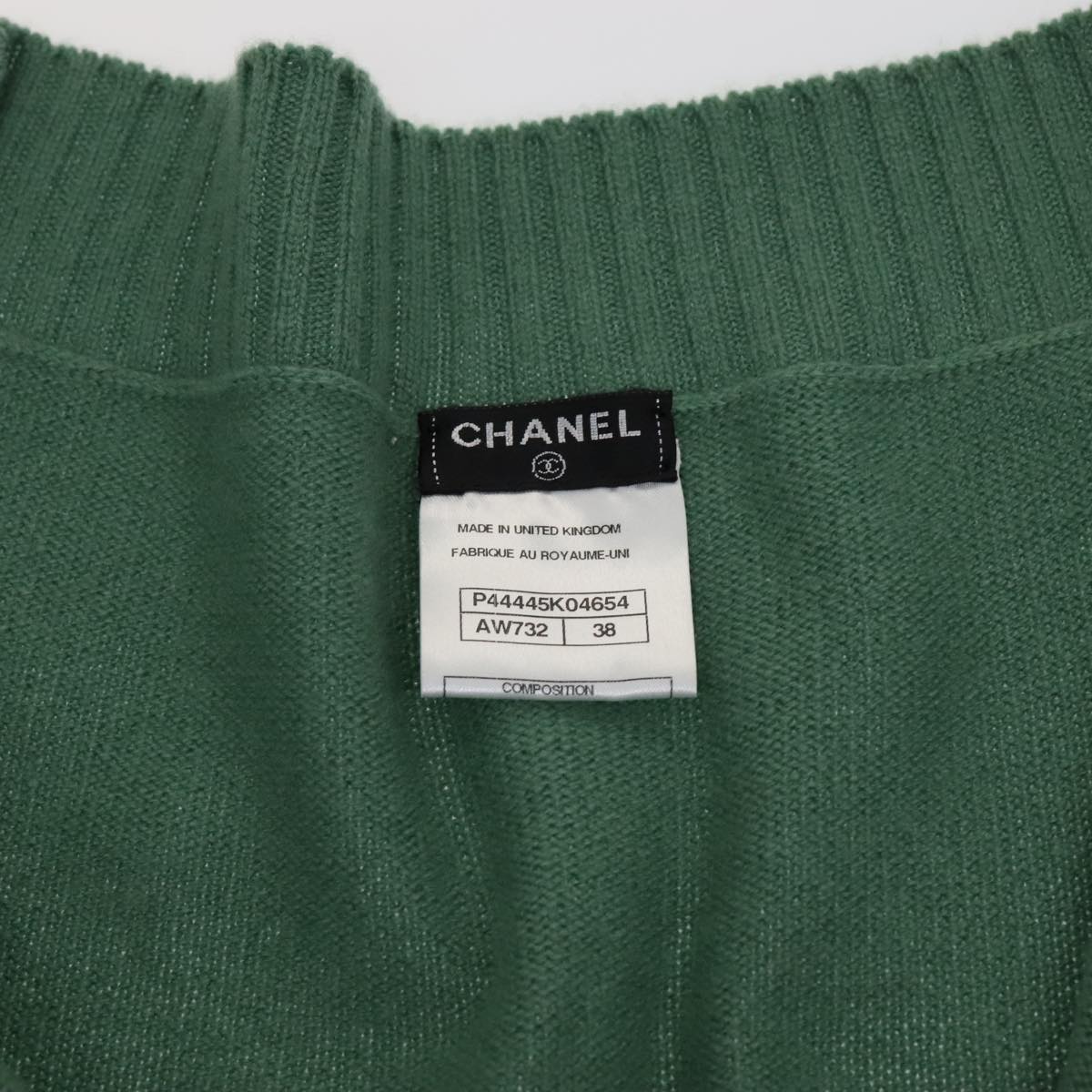 CHANEL Sweater Wool 36 Black CC FF2670