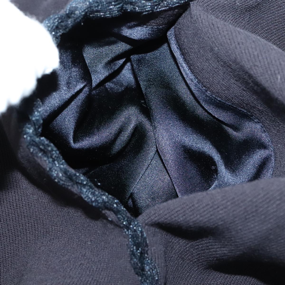 CHANEL Pants Wool Navy C-TK-5914 CC FF2944