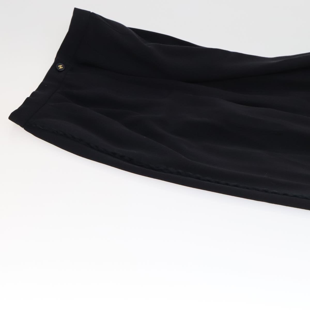 CHANEL Pants Wool Navy C-TK-5914 CC FF2944