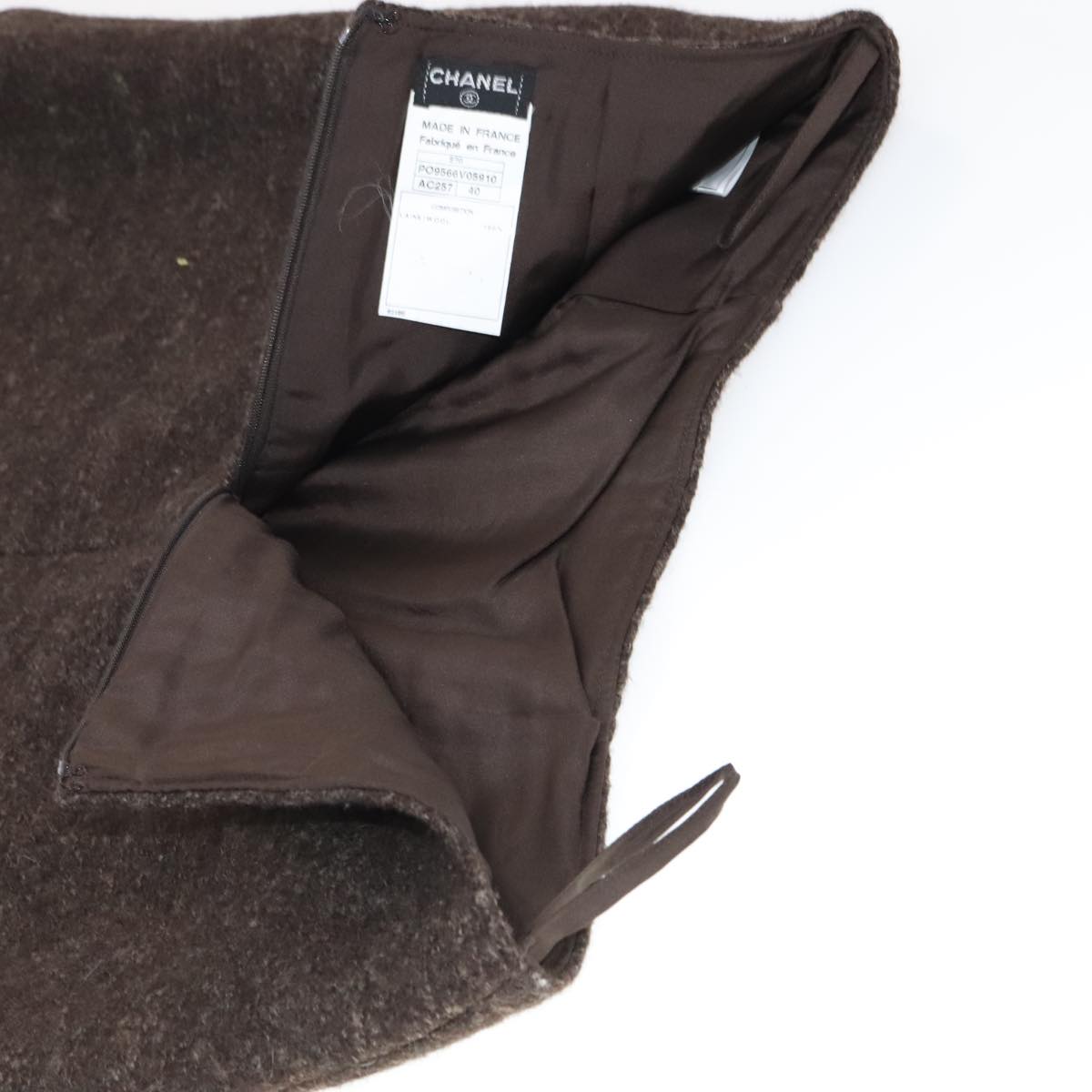 CHANEL Setup Skirt Jacket Wool Brown C-TK-5914 CC FF3295