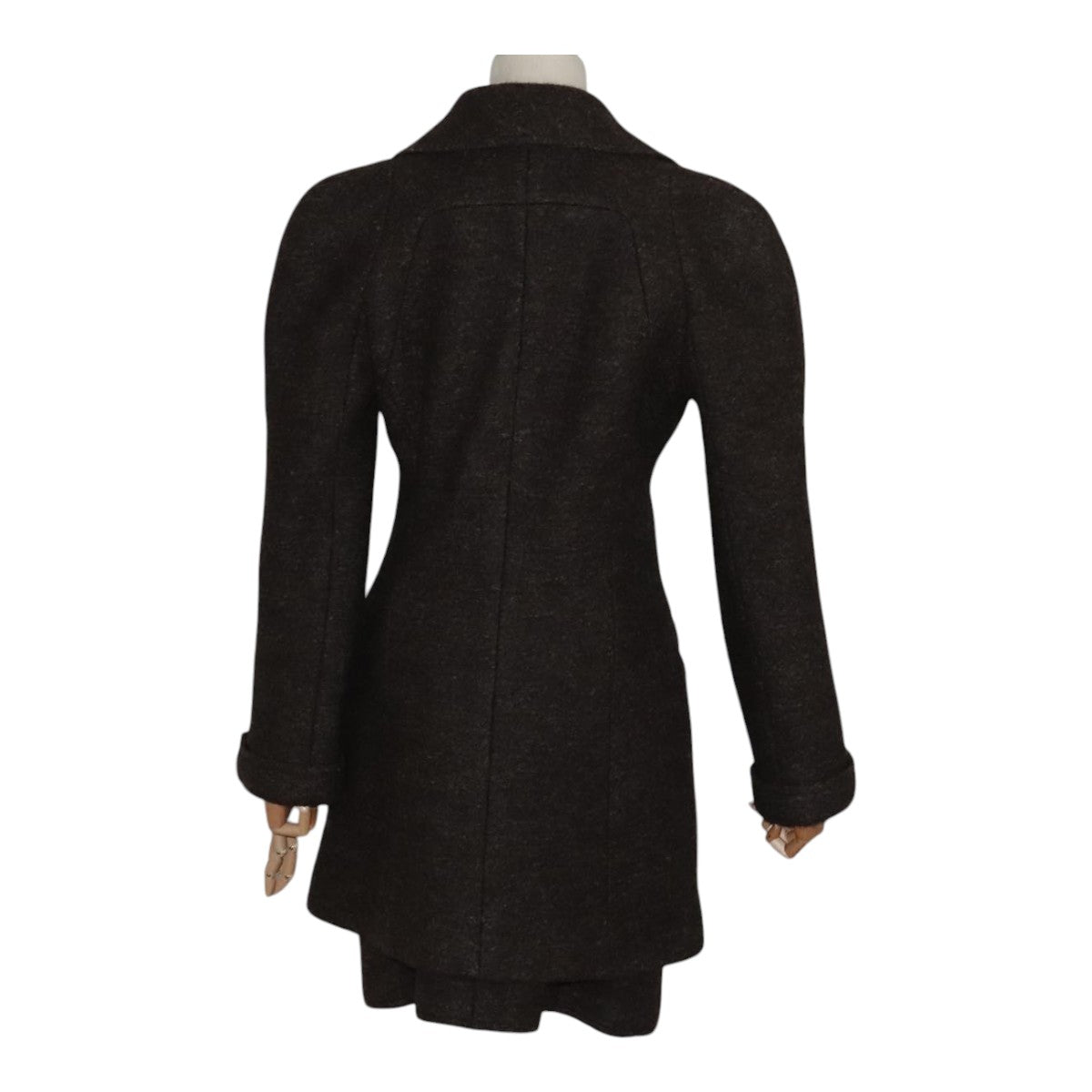 CHANEL Setup Skirt Jacket Wool Brown C-TK-5914 CC FF3295