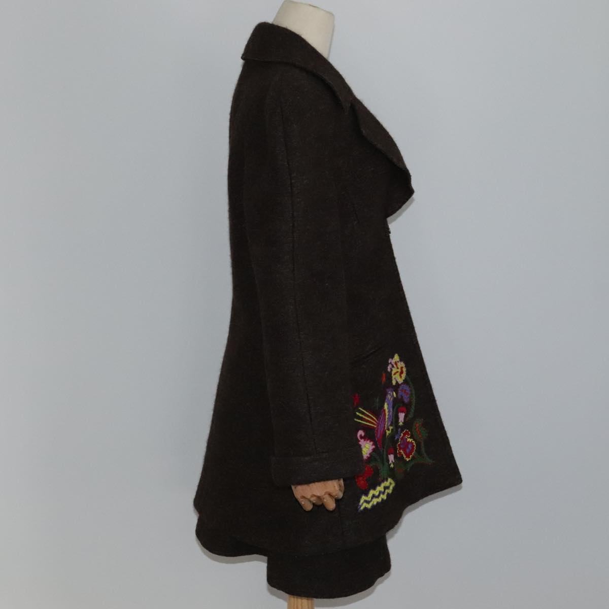 CHANEL Setup Skirt Jacket Wool Brown C-TK-5914 CC FF3295