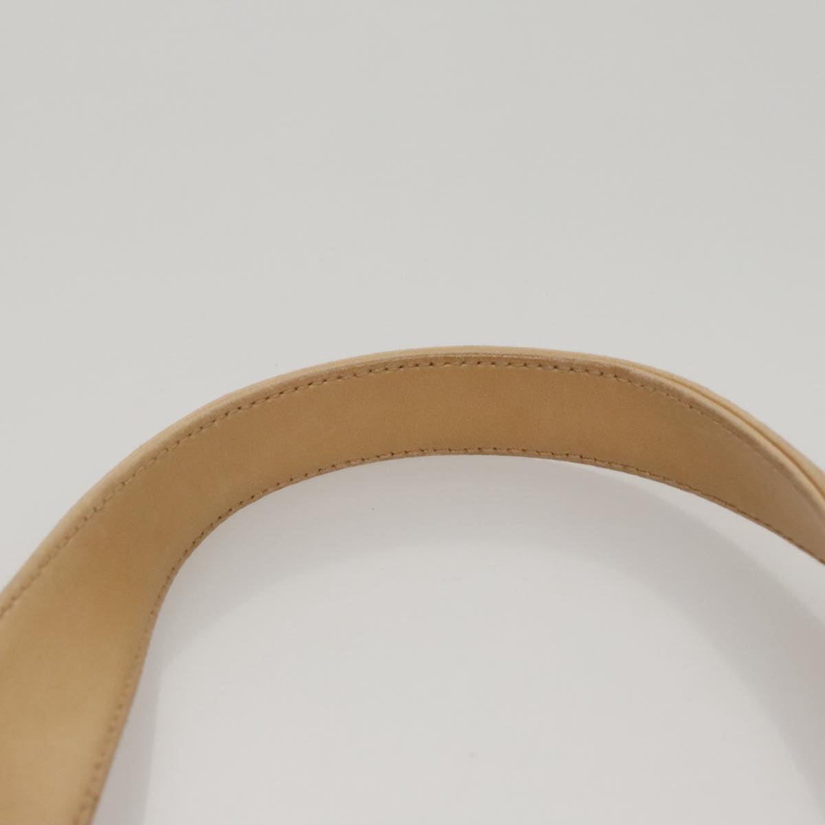 CHANEL Choco Bar line Shoulder Bag Suede Beige CC FF4152
