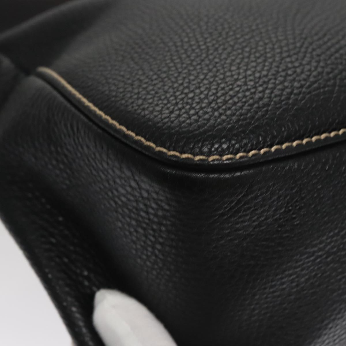 CHANEL Shoulder Bag Caviar Skin Black CC FF4222