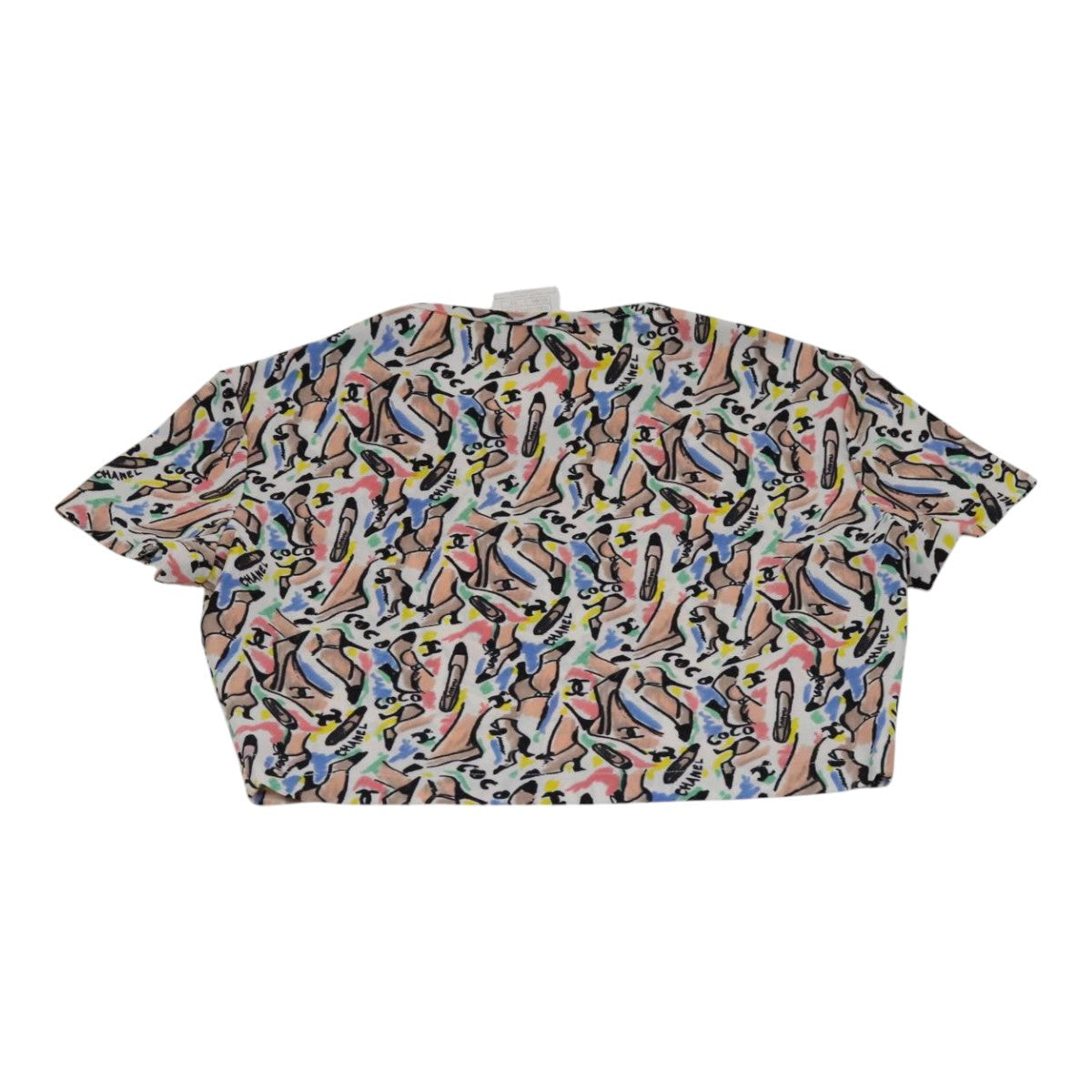 CHANEL Short Sleeve Nylon Multicolor CC FF4348