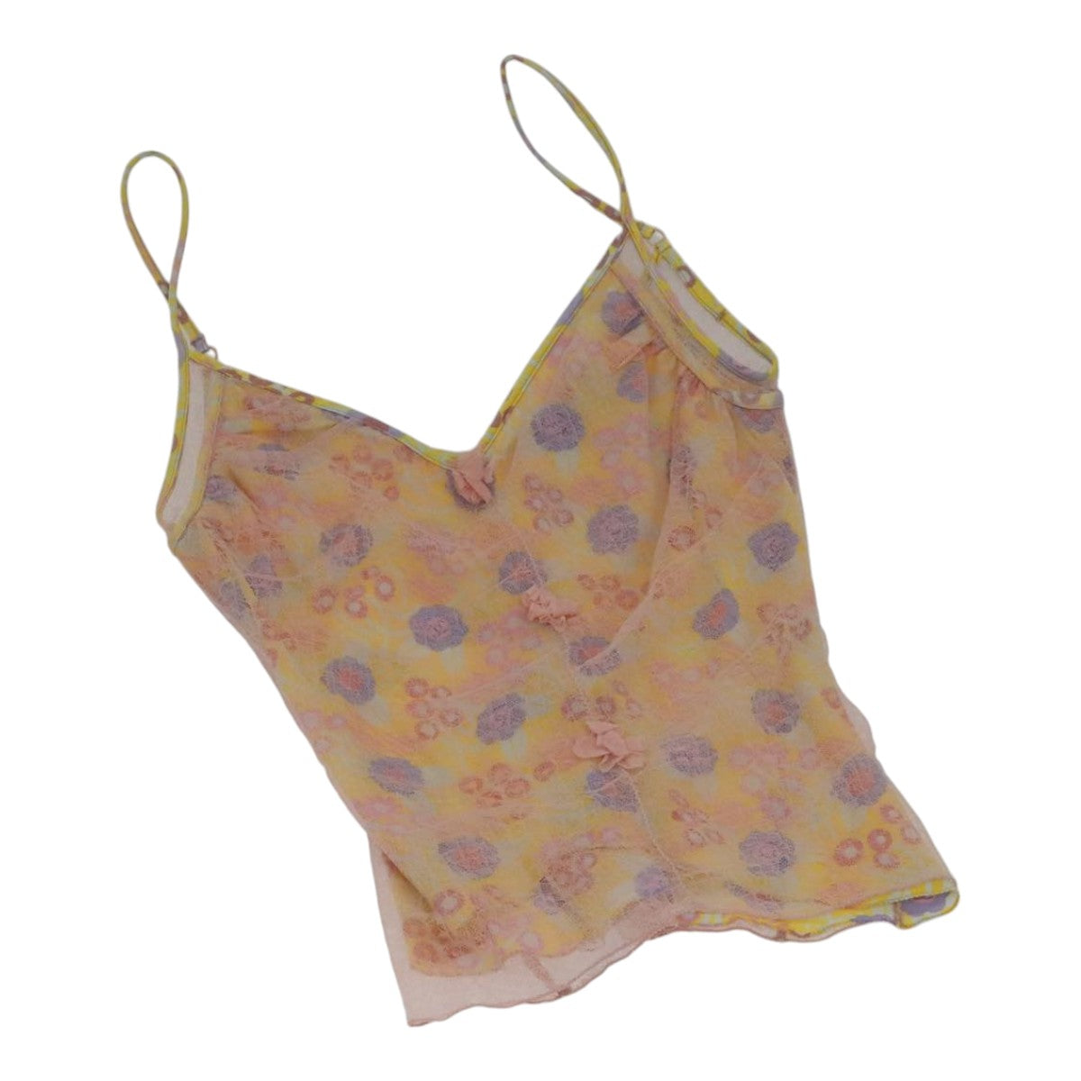 CHANEL Camisole Cotton Yellow CC FF4889
