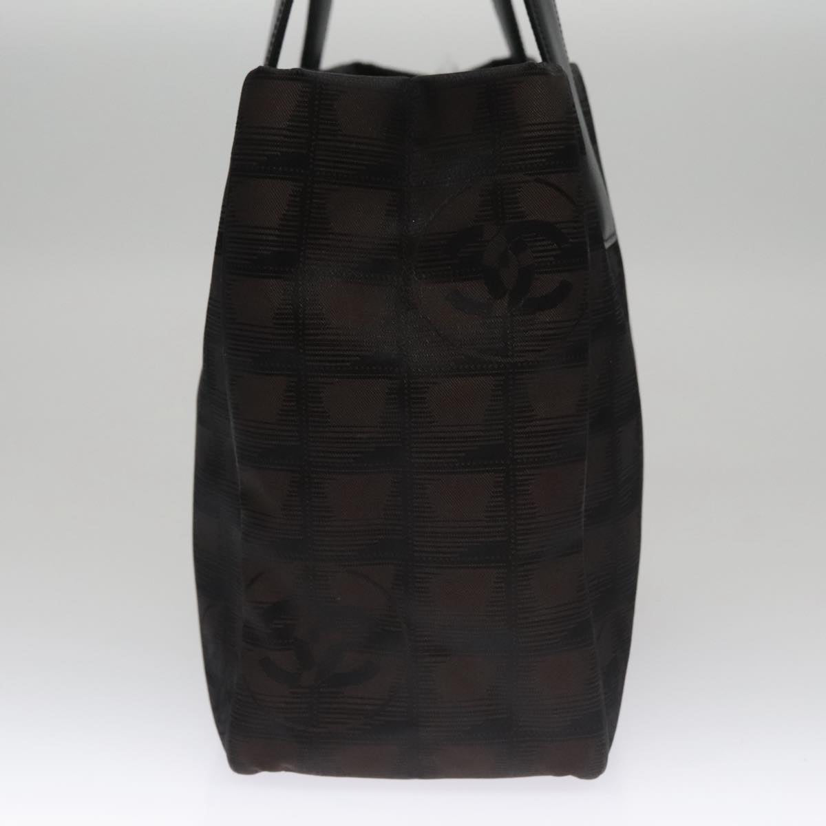 CHANEL New Travel line Tote Bag Nylon Brown CC FF4903