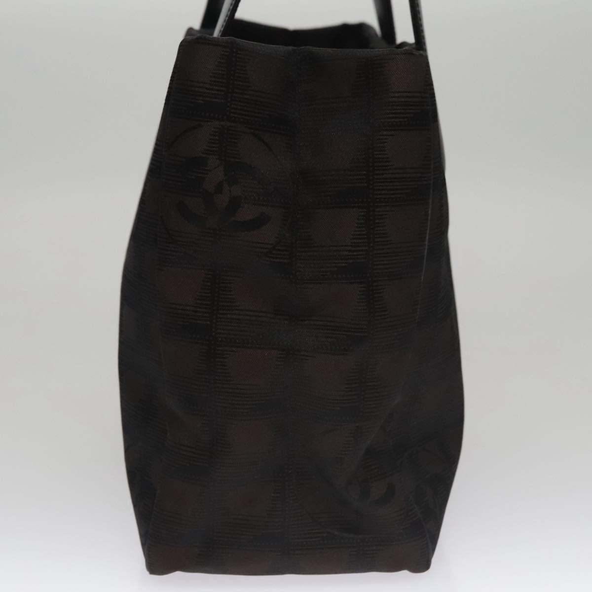 CHANEL New Travel line Tote Bag Nylon Brown CC FF4903
