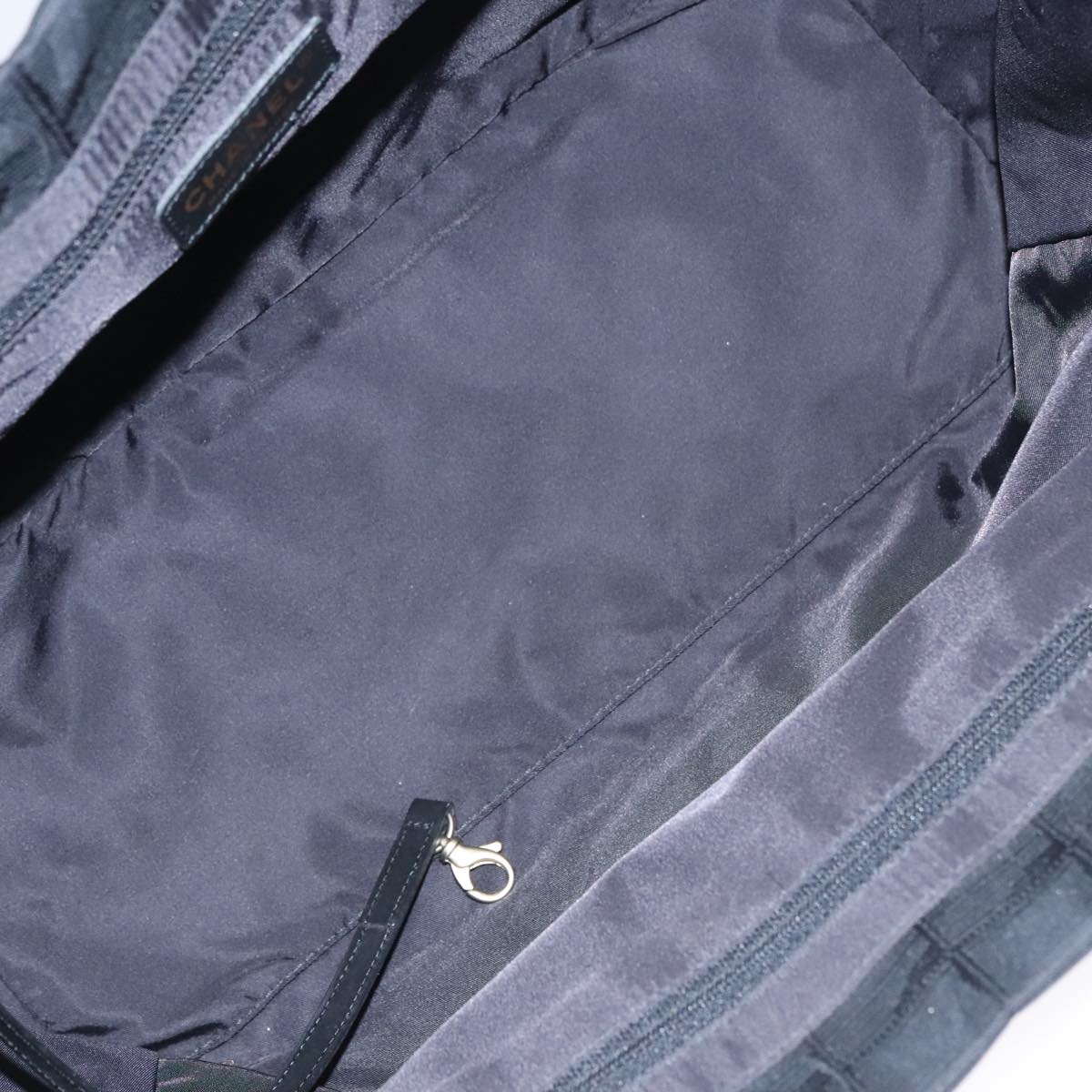 CHANEL New Travel line Tote Bag Nylon Black CC FF5445