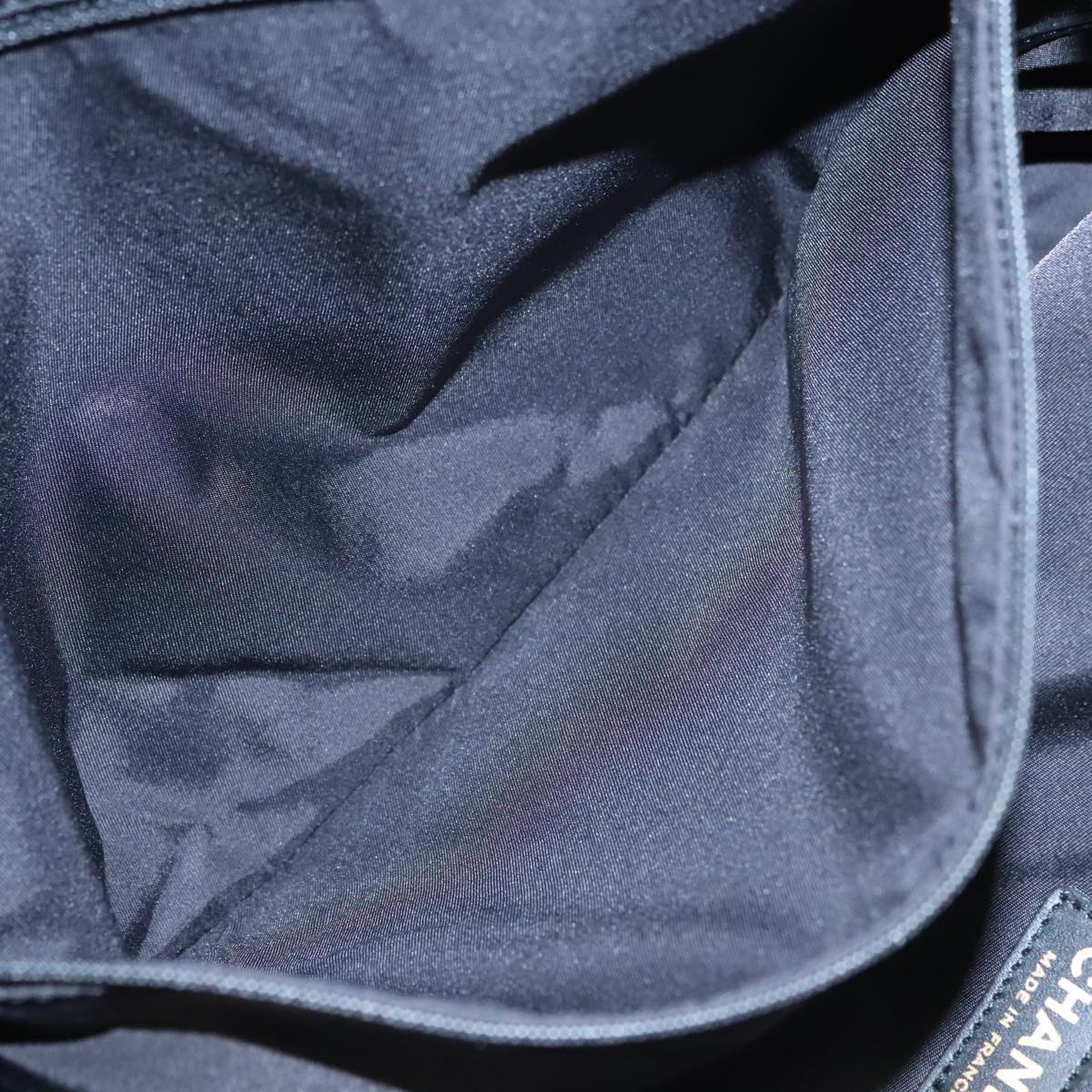 CHANEL New Travel line Tote Bag Nylon Black CC FF5445
