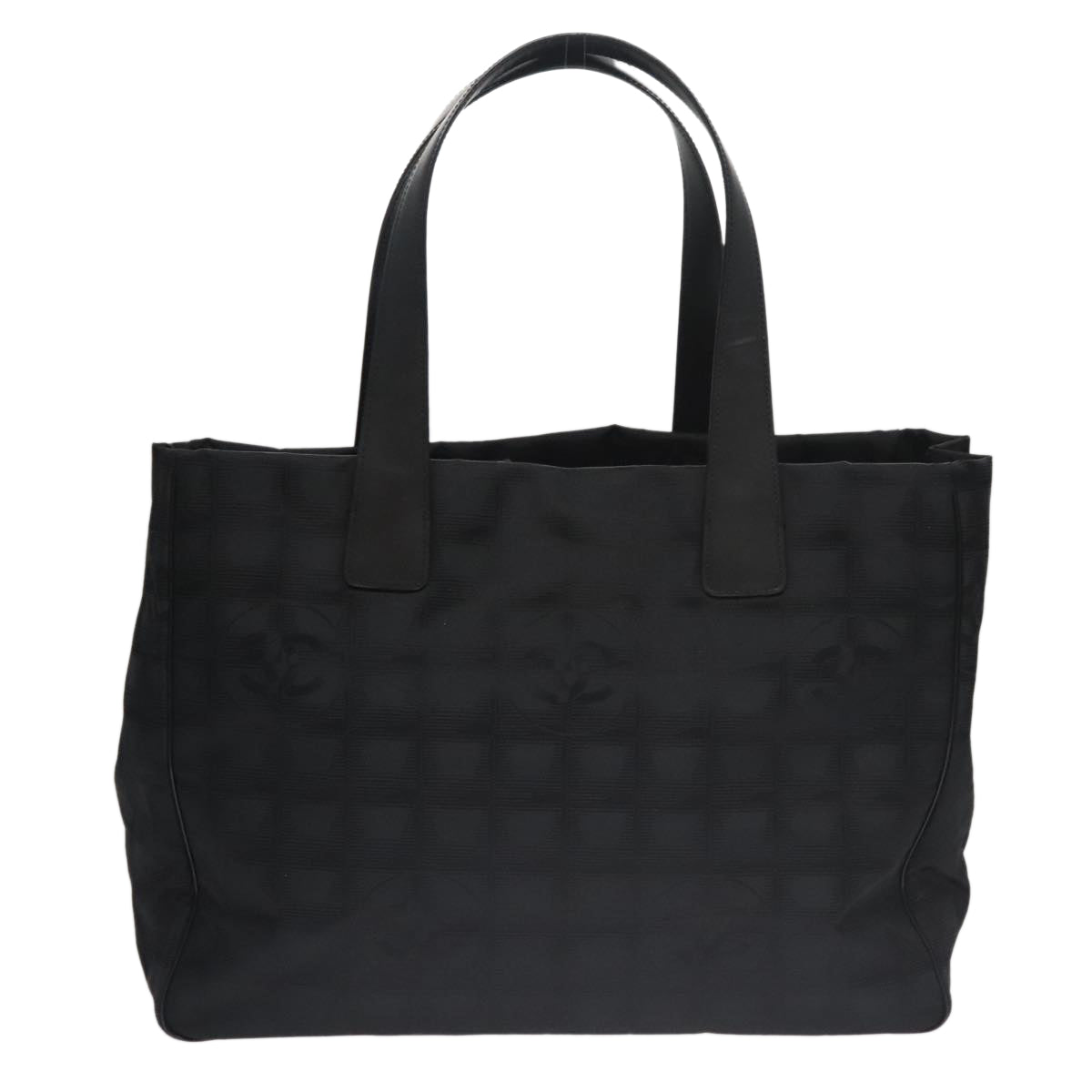 CHANEL New Travel line Tote Bag Nylon Black CC FF5445