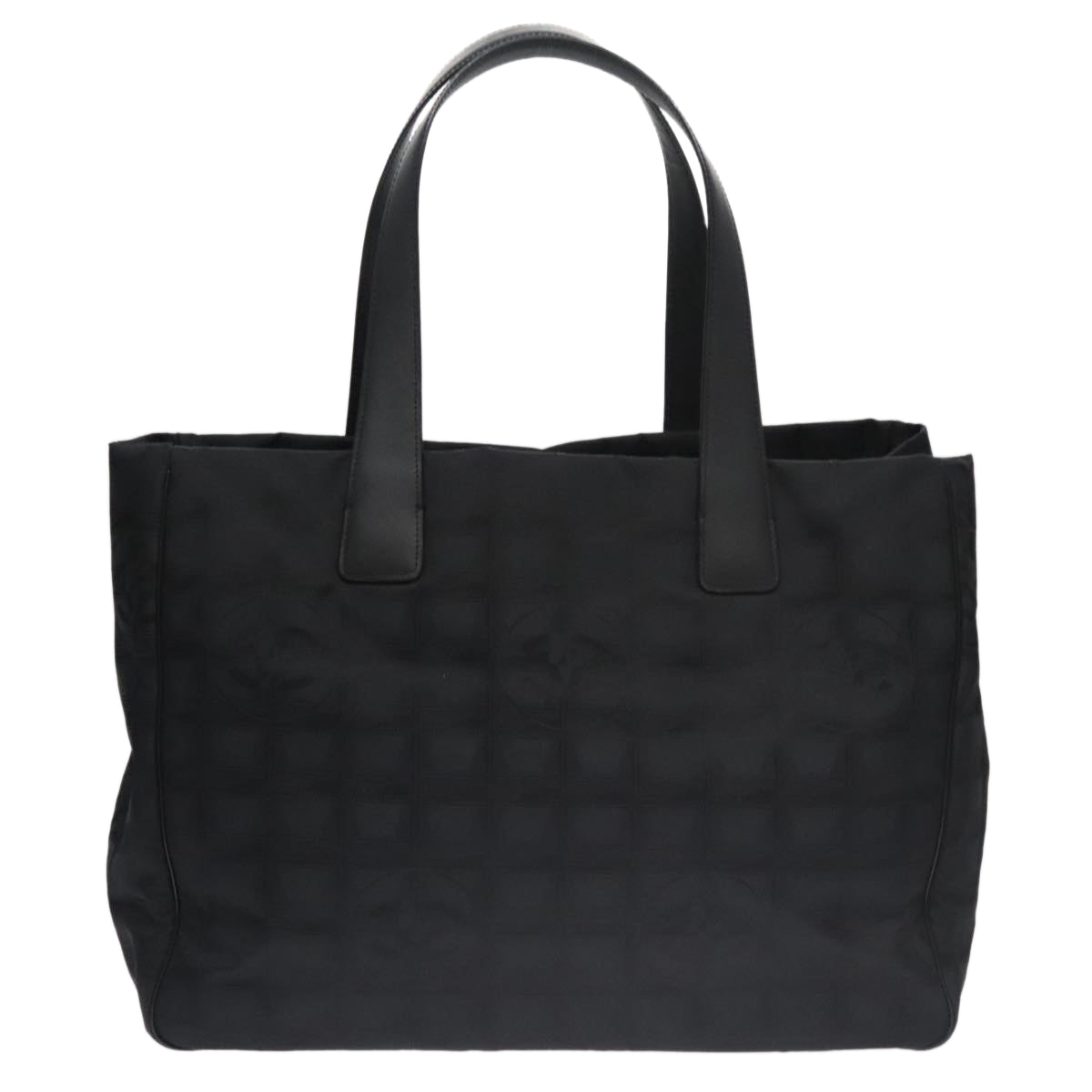 CHANEL New Travel line Tote Bag Nylon Black CC FF5445