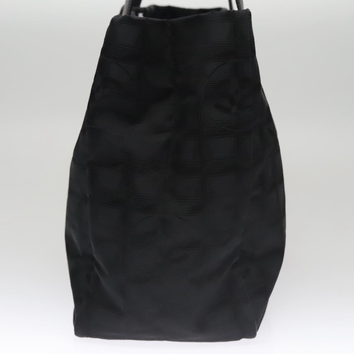 CHANEL New Travel line Tote Bag Nylon Black CC FF5445