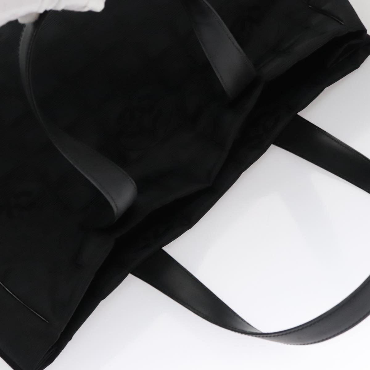 CHANEL New Travel line Tote Bag Nylon Black CC FF5445