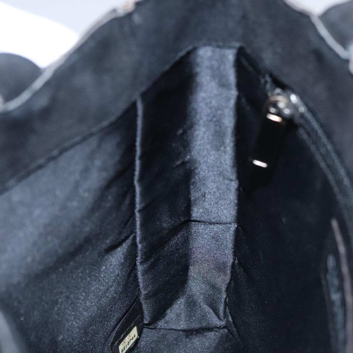 CHANEL Tote Bag Suede Black CC FF5957