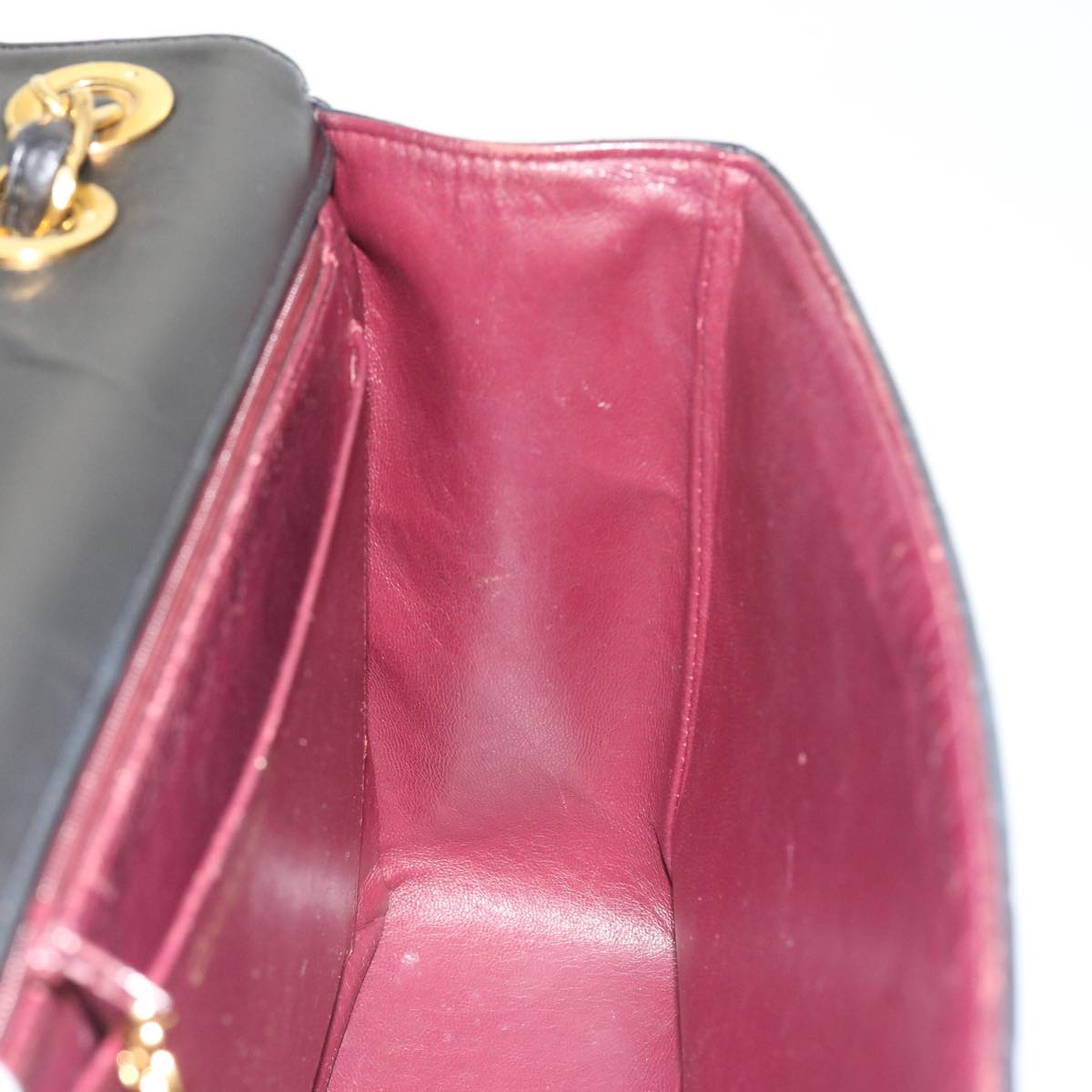 CHANEL Big Matelasse Chain Shoulder Bag Leather Black CC fm2835