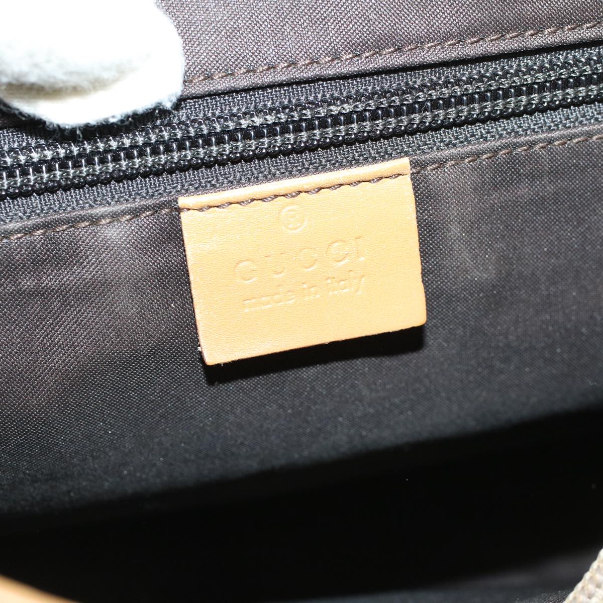 GUCCI GG Canvas Sherry Line Tote Bag Beige Orange fm2946