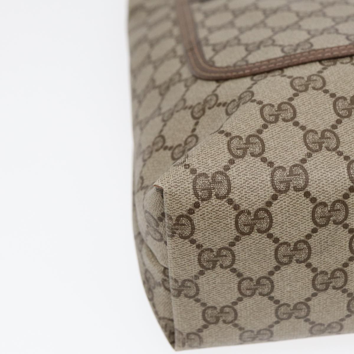 GUCCI GG Supreme Web Sherry Line Tote Bag PVC Beige 39 02 003 fm3734