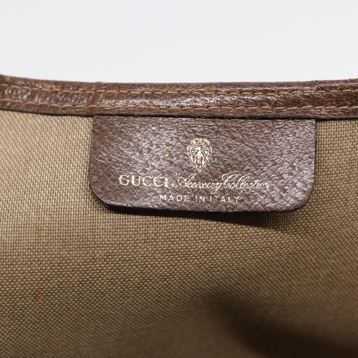GUCCI GG Supreme Web Sherry Line Tote Bag PVC Beige 39 02 003 fm3734