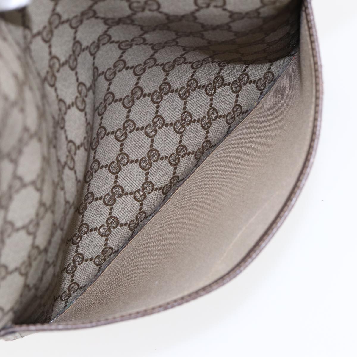 GUCCI GG Supreme Web Sherry Line Tote Bag PVC Beige 39 02 003 fm3734
