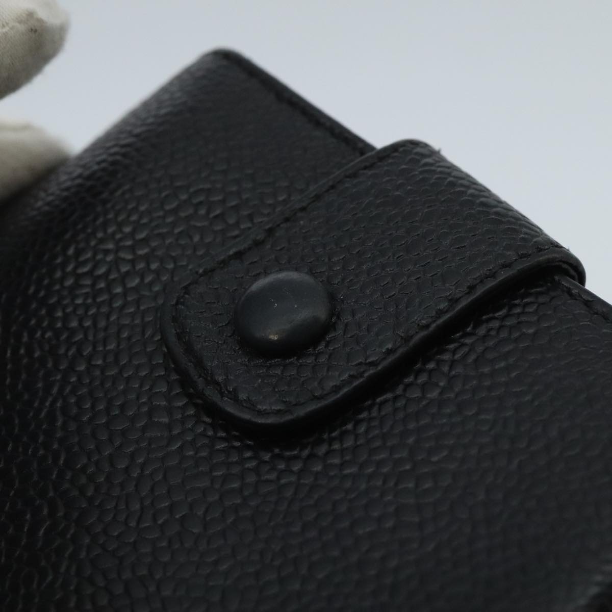 CHANEL Wallet Caviar Skin Black CC fm4156