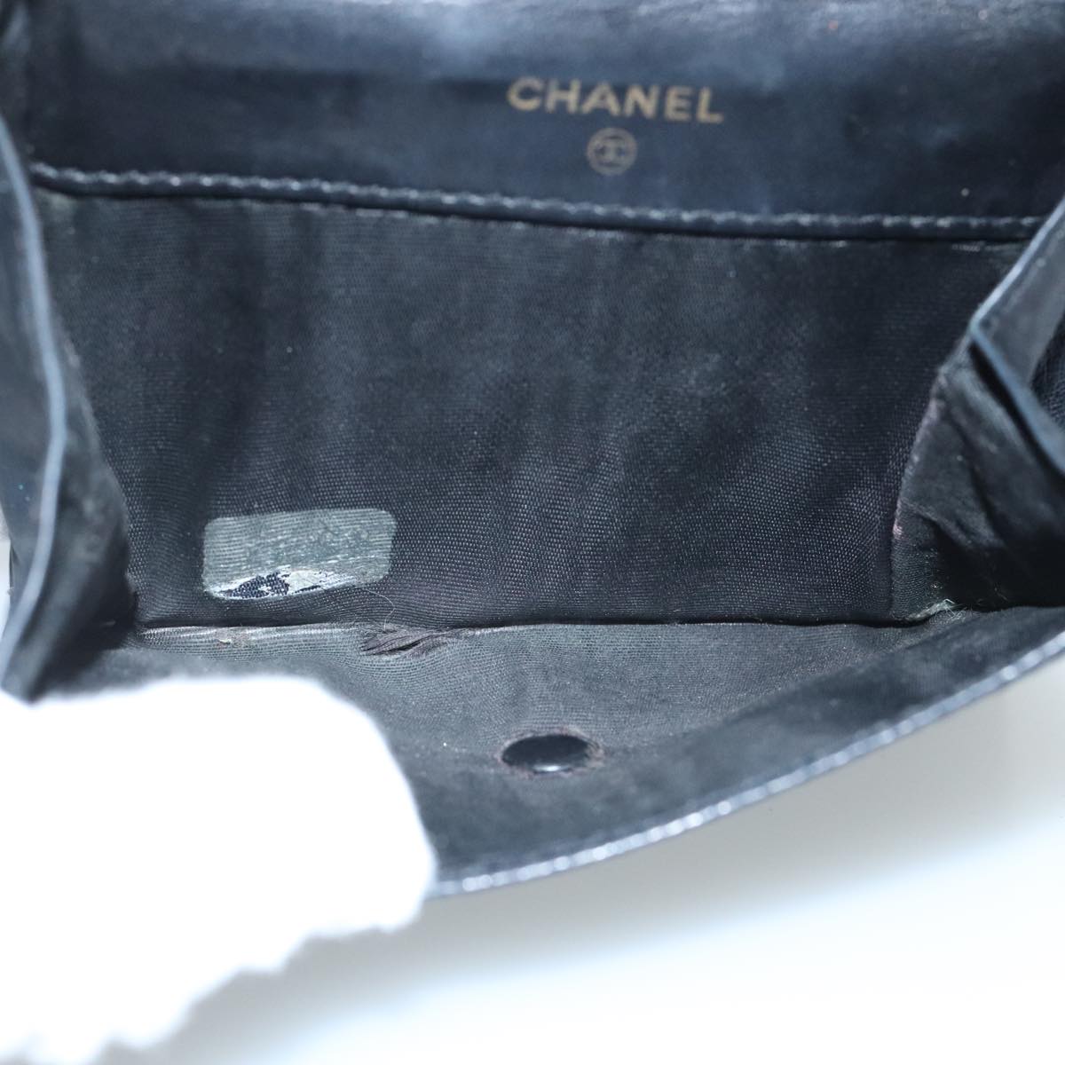CHANEL Wallet Caviar Skin Black CC fm4156