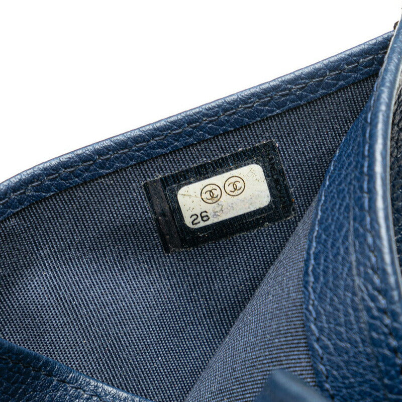 Chanel Leather Coco Mark Bifold Wallet