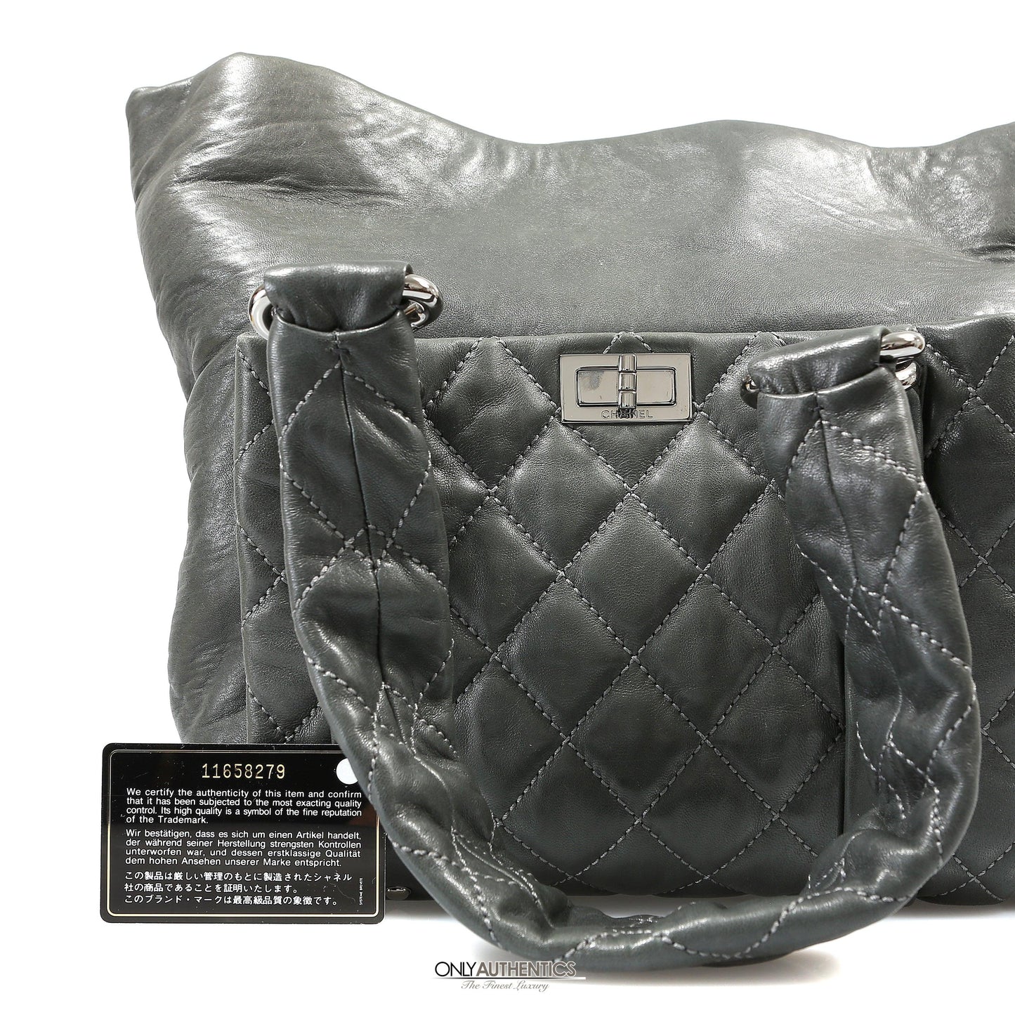 Chanel Black Lambskin Eight Knots Tote