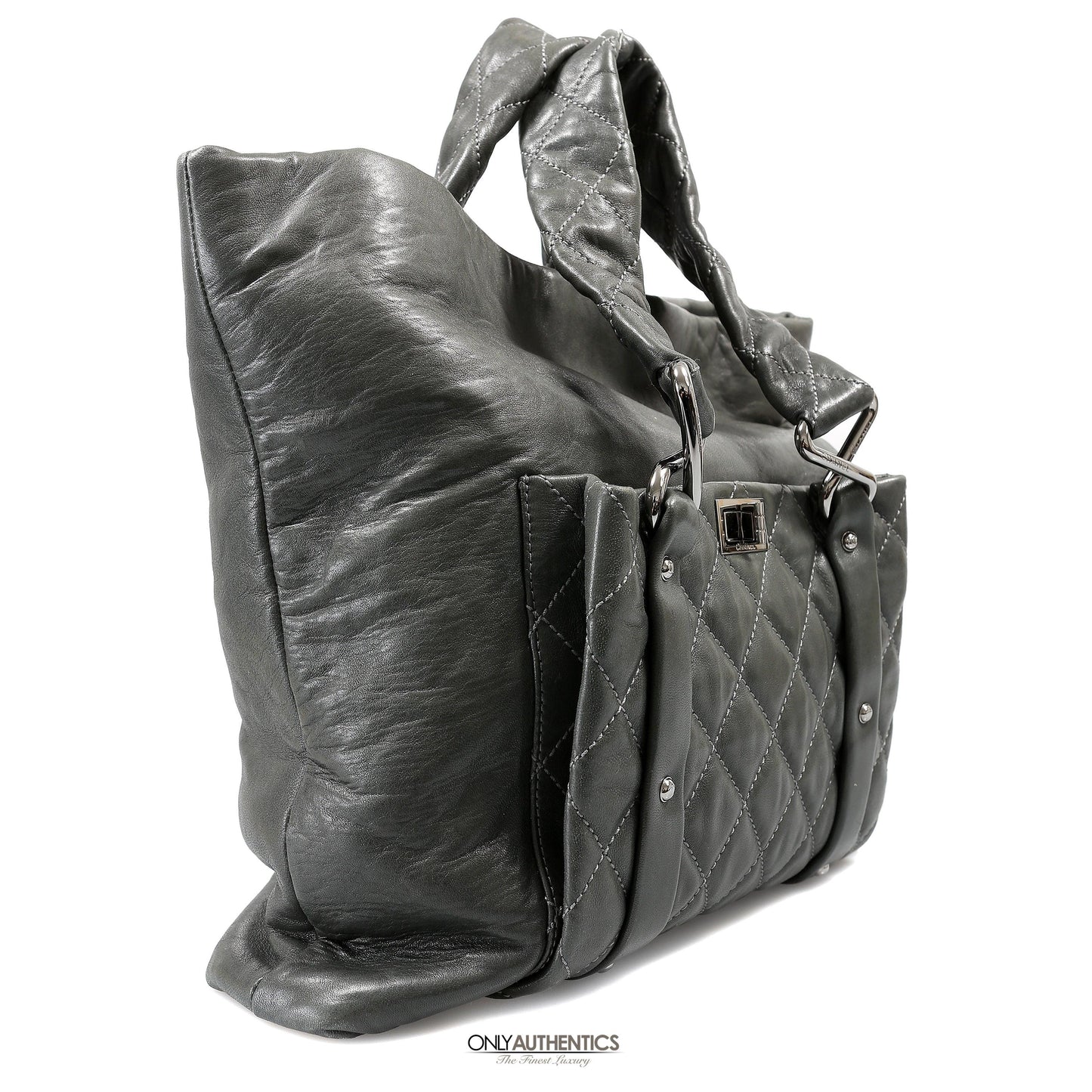 Chanel Black Lambskin Eight Knots Tote