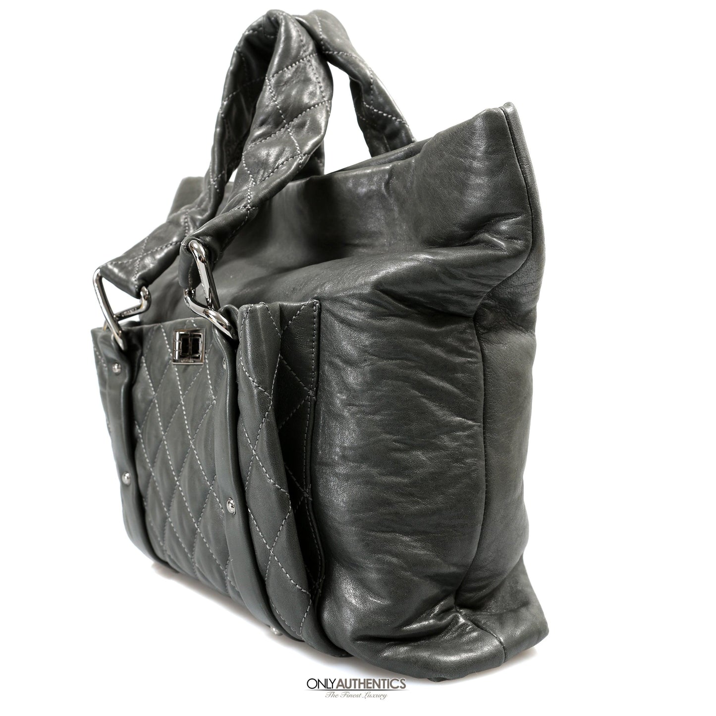 Chanel Black Lambskin Eight Knots Tote