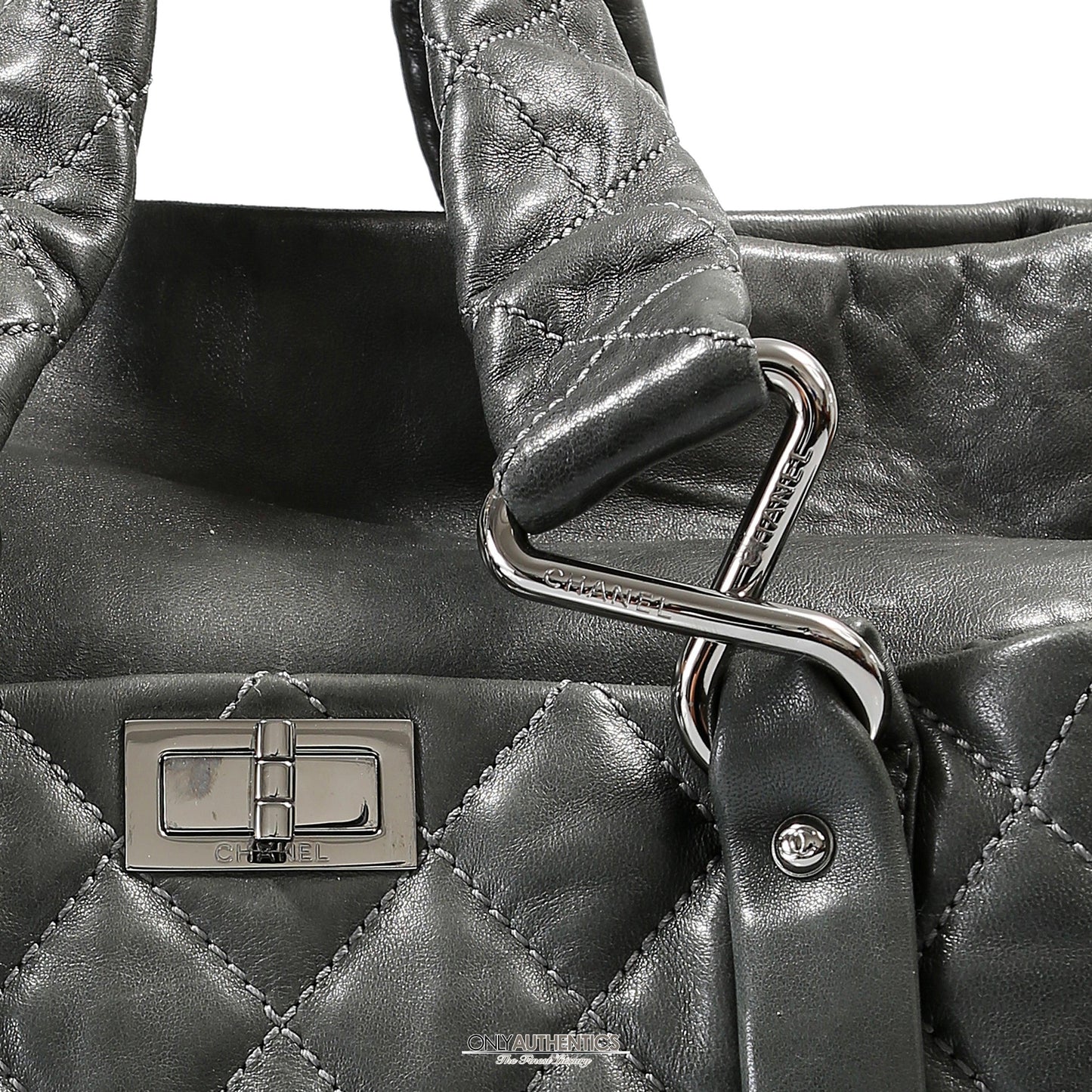 Chanel Black Lambskin Eight Knots Tote