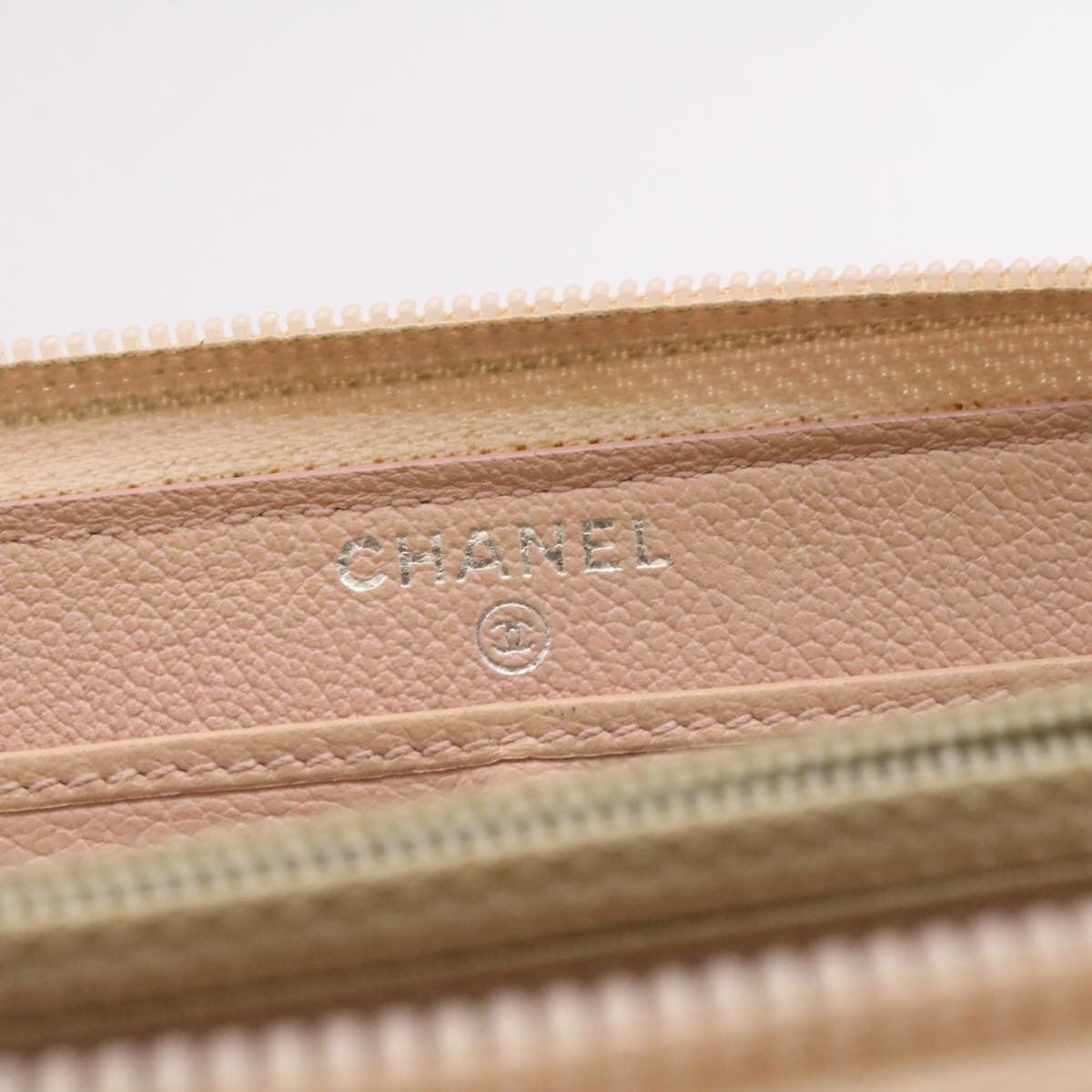 CHANEL Camelia Zip Around Wallet Leather Pink CC am1797g