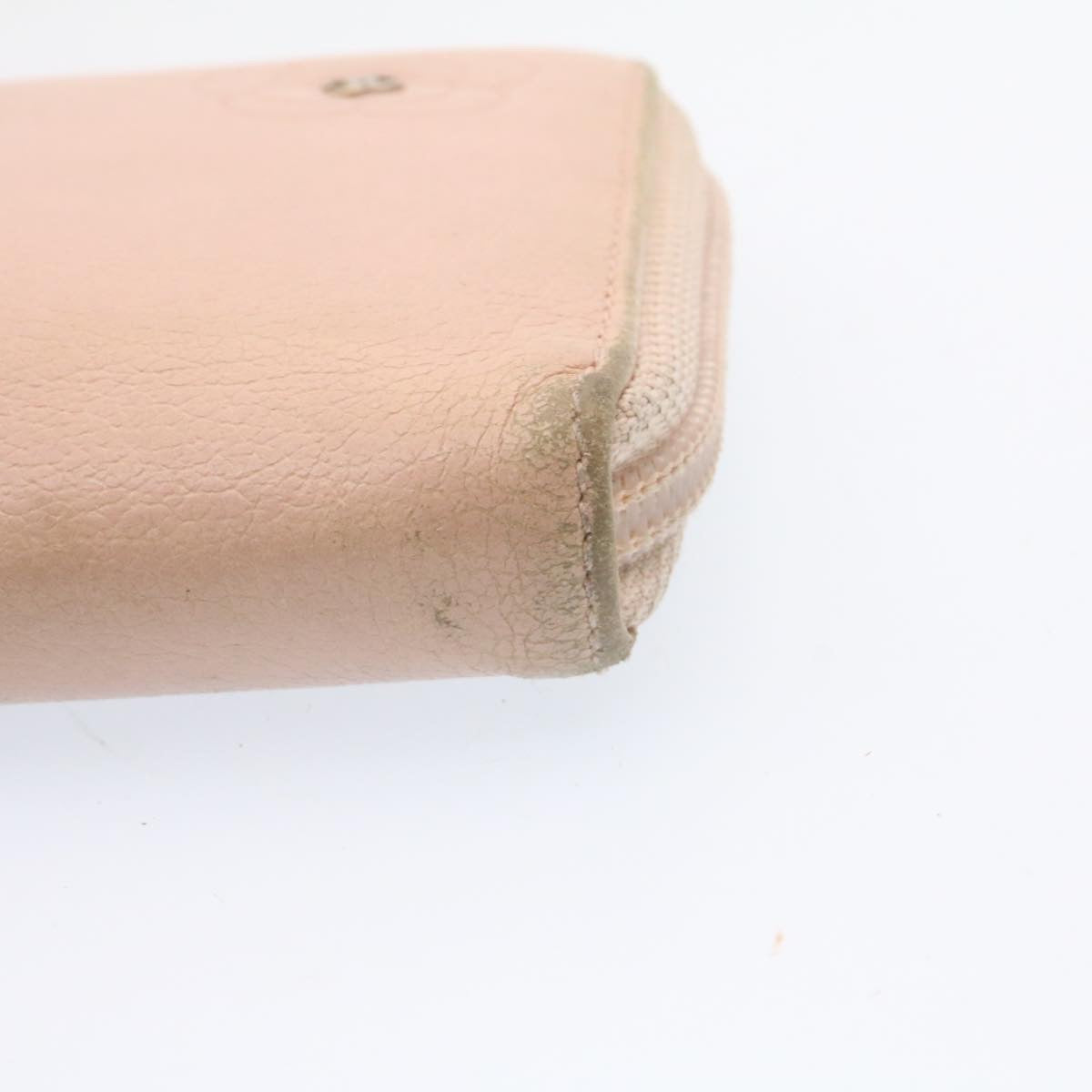 CHANEL Camelia Zip Around Wallet Leather Pink CC am1797g