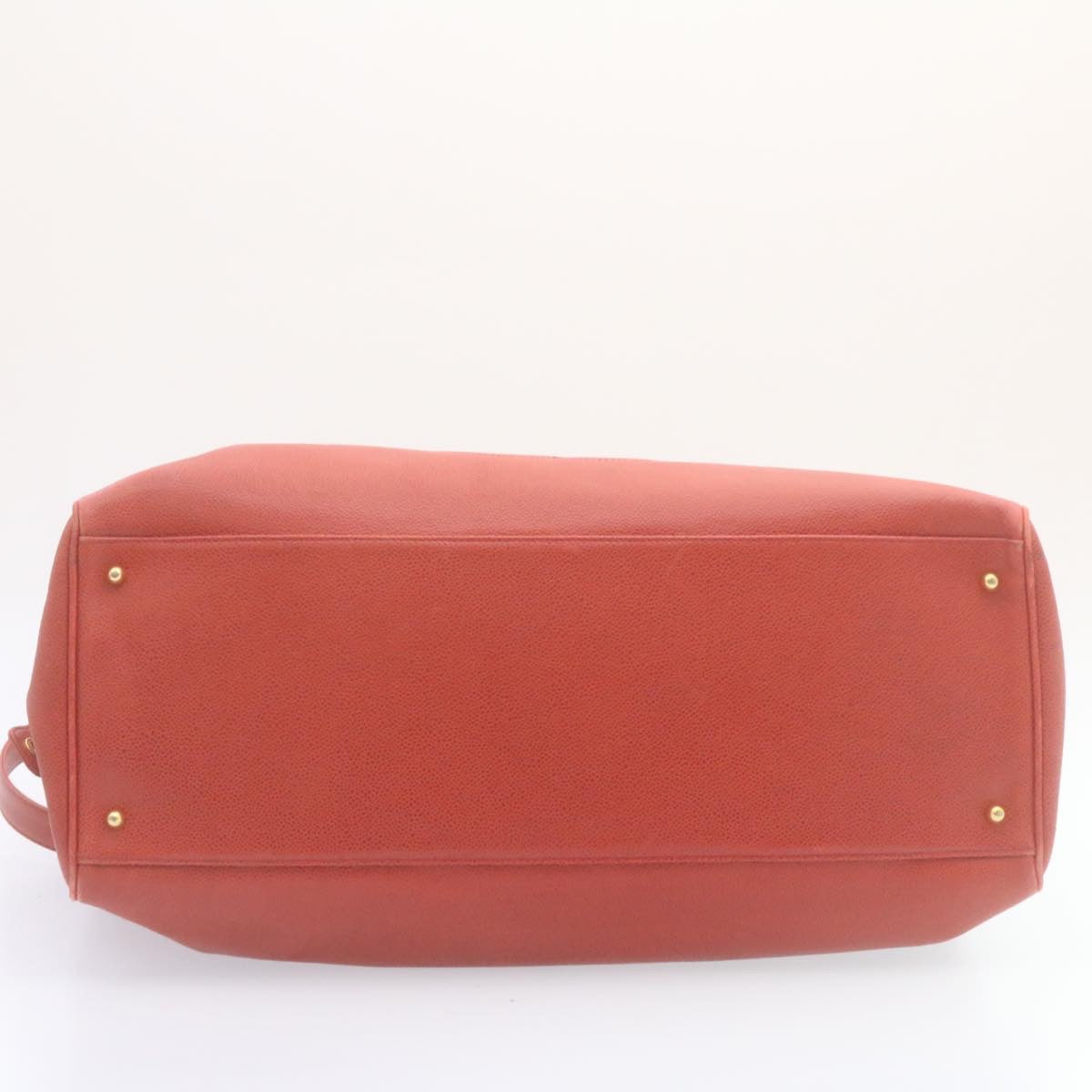 CHANEL COCO Mark Super model Chain Shoulder Bag Caviar Skin Red am2162gA